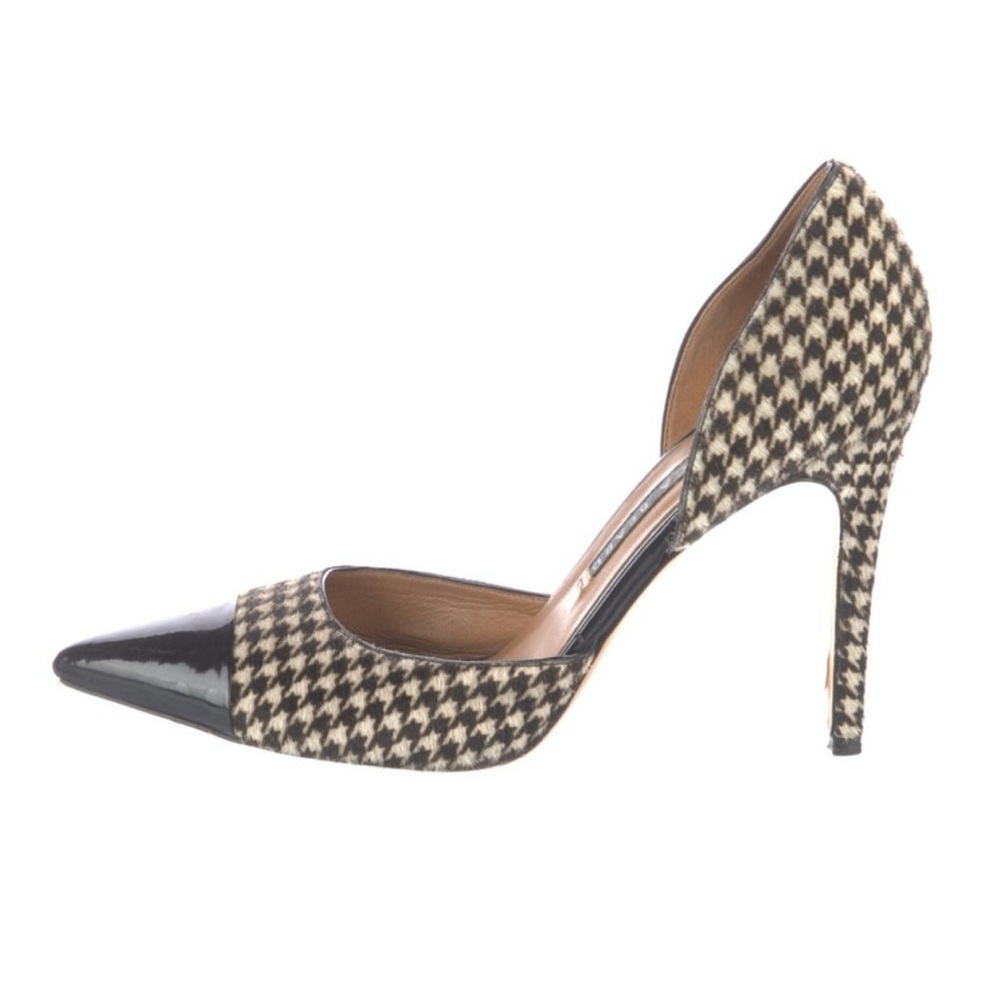 Veronica Beard Houndstooth Black and Cream Heels
